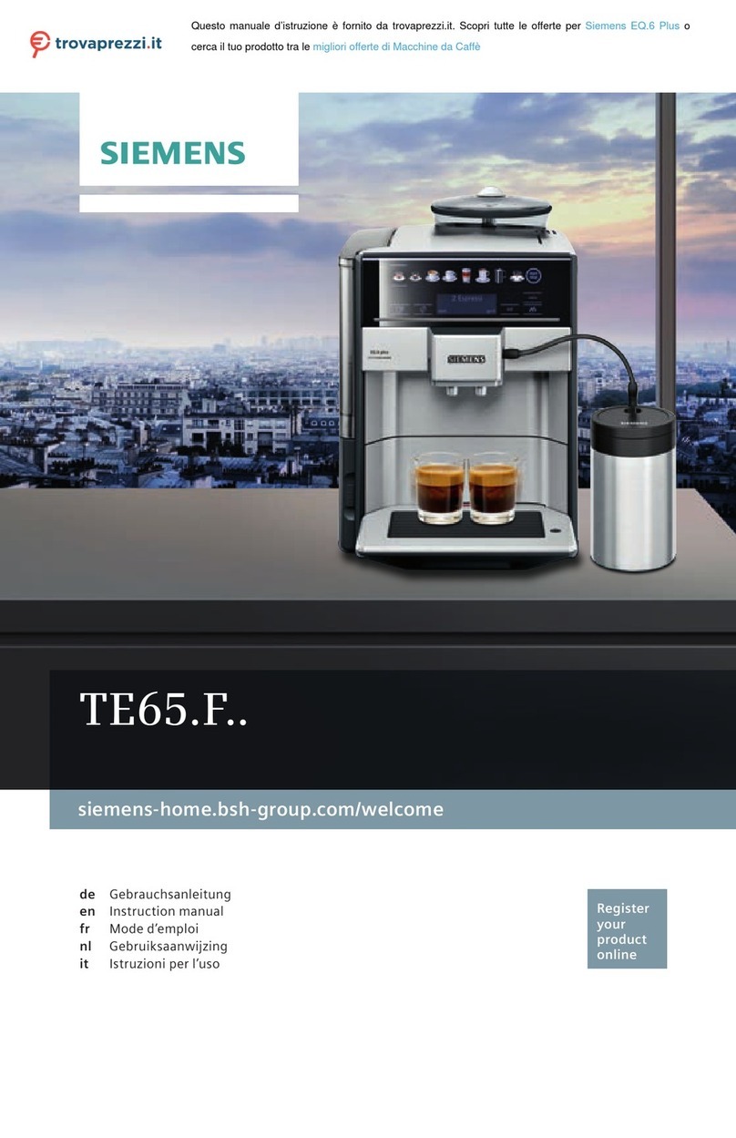 Siemens EQ.6 Plus s300 User manual