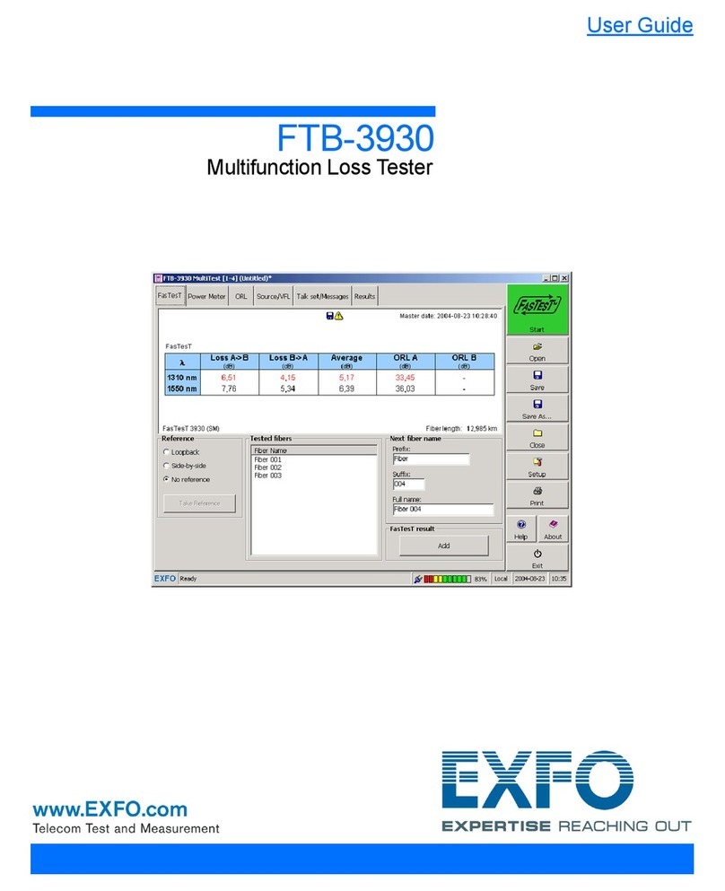 EXFO FTB-3930 User manual EXFO FTB-3930 User manual