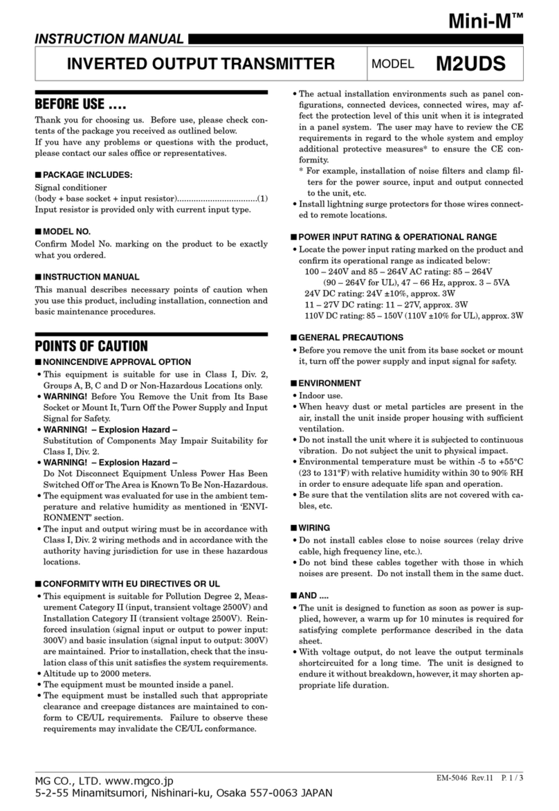 M-system Mini-M M2UDS instruction manual
