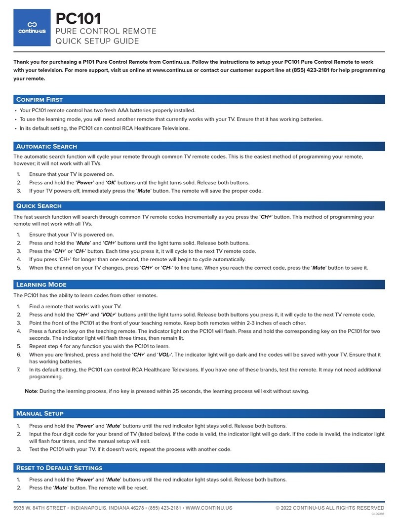 Continu.us PC101 User manual