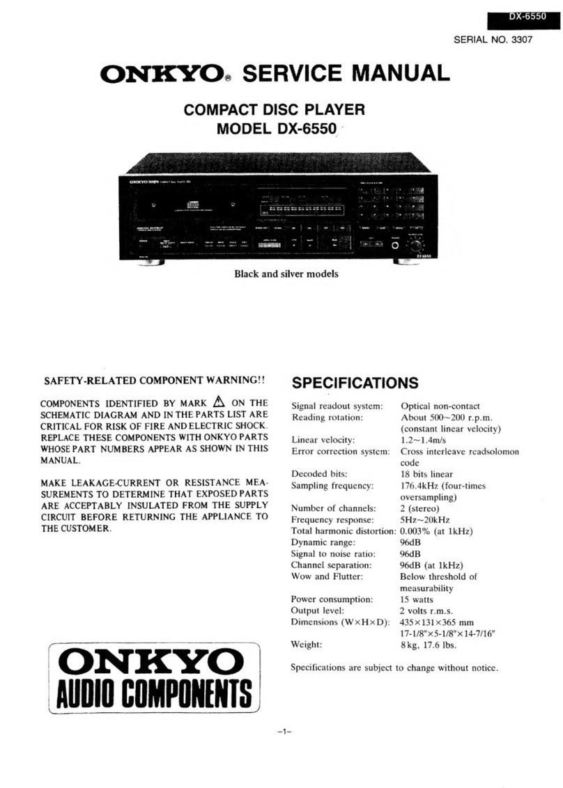 Onkyo DX-6550 User manual