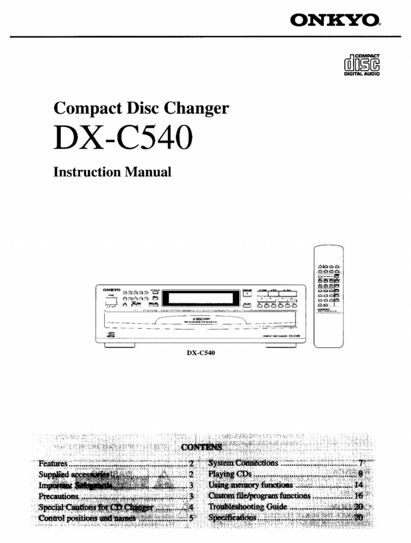 Onkyo DX-C540 User manual Onkyo DX-C540 User manual