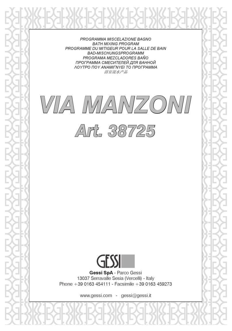 Gessi VIA MANZONI 38725 User manual