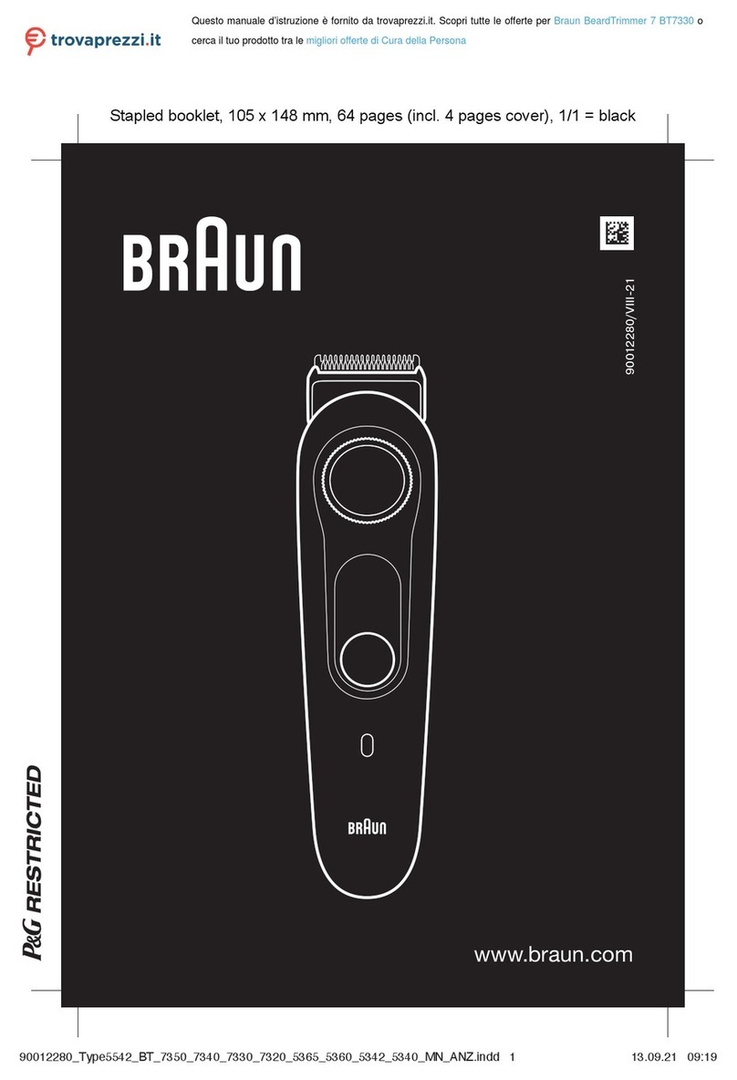 Braun BT7330 User manual