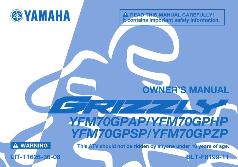 Yamaha GRIZZLY YFM70GPAP 2023 owner's manual