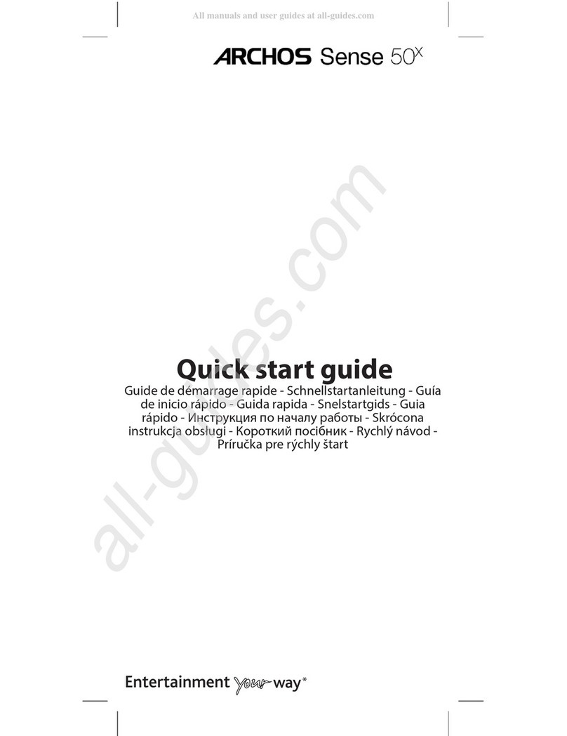 Archos Sense 50x User manual Archos Sense 50x User manual
