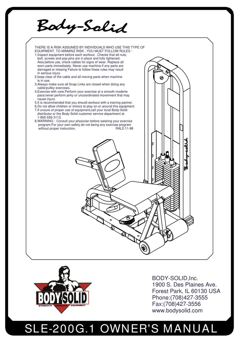 Body Solid SLE-200G.1 User manual