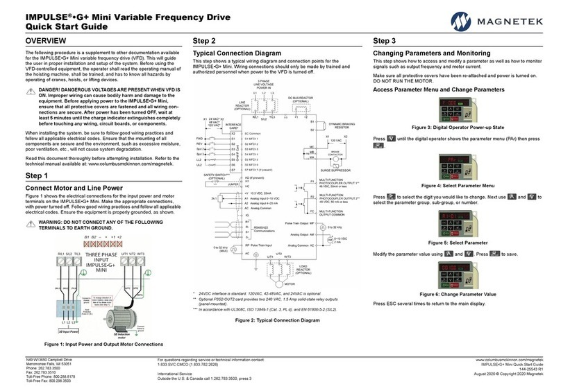 Magnetek IMPULSE G+ Mini quick start guide