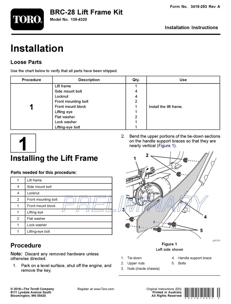 Toro BRC-28 User manual