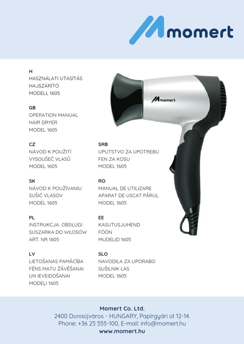 Momert 1605 Operation manual