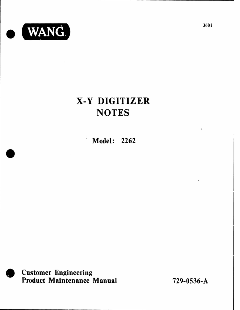 Wang 2262 Product/maintenance manual