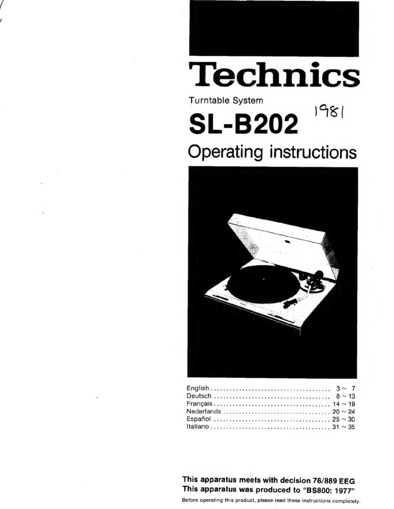 Technics SL-B202 User manual