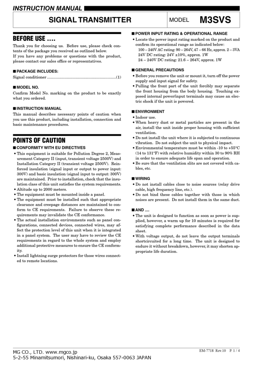 MG M3SVS User manual