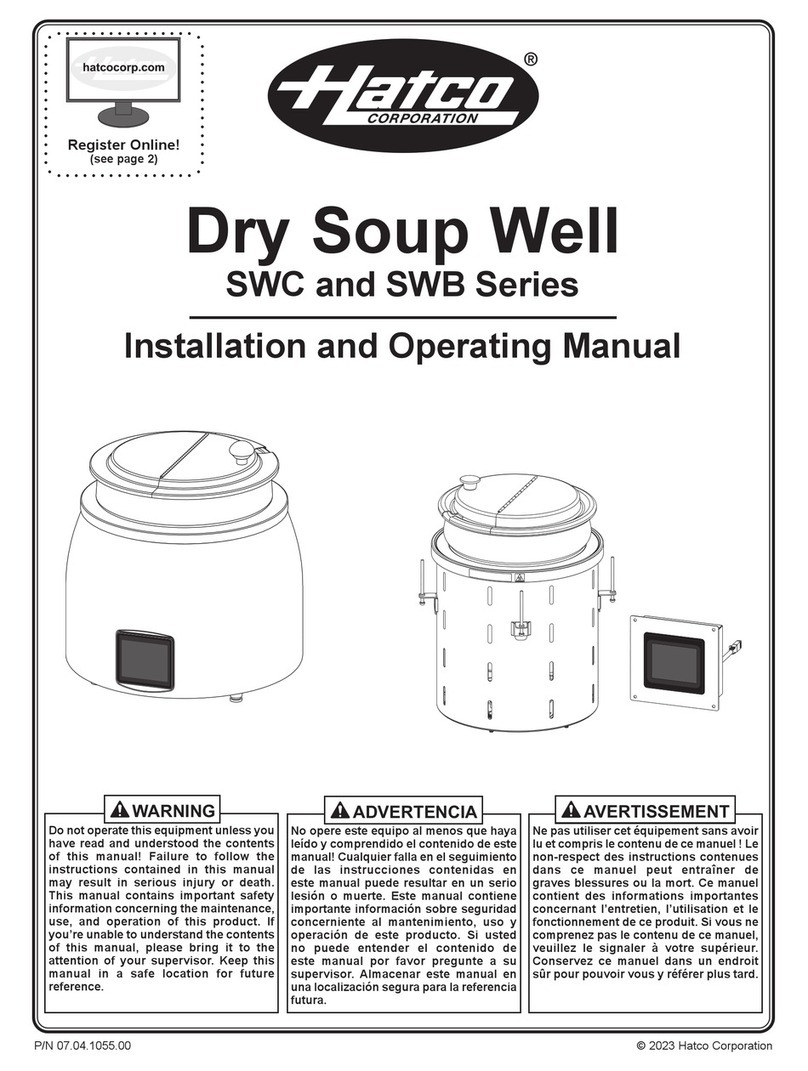 Hatco SWC Series User manual