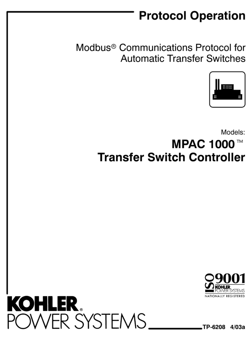 Kohler Modbus MPAC 1000 Operation