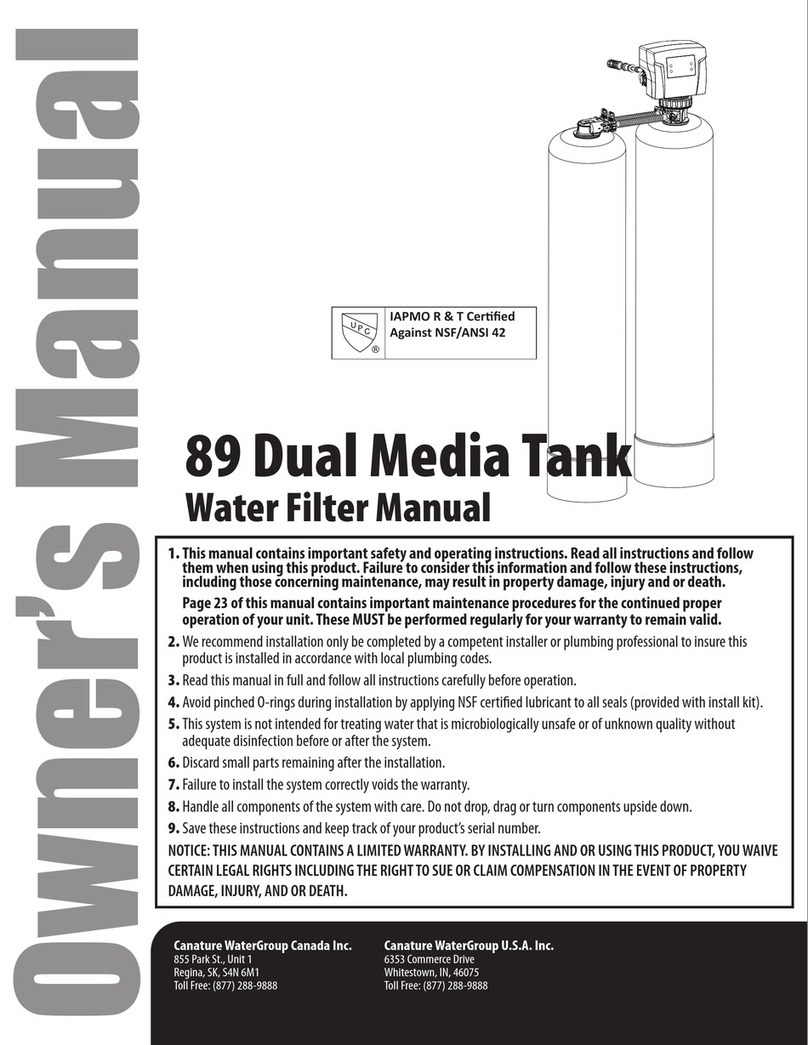 Canature WaterGroup 89DF owner's manual