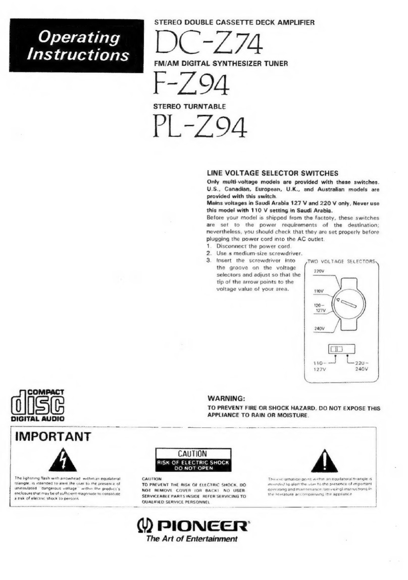 Pioneer DC-Z74 User manual