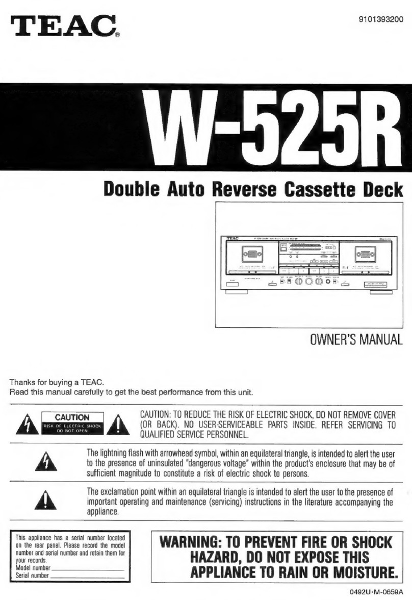 Teac W-525R owner's manual
