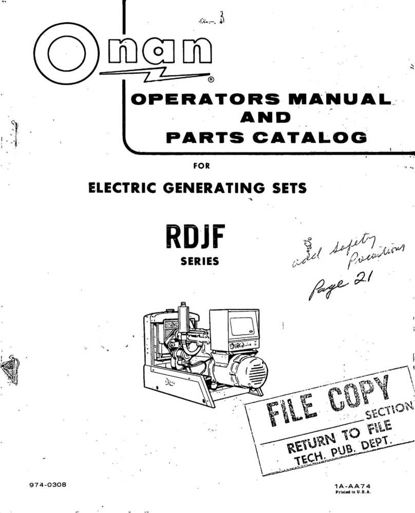 Onan RDJF Series Operator's manual Onan RDJF Series Operator's manual