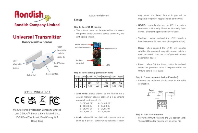 Rondish UT-11 quick start guide