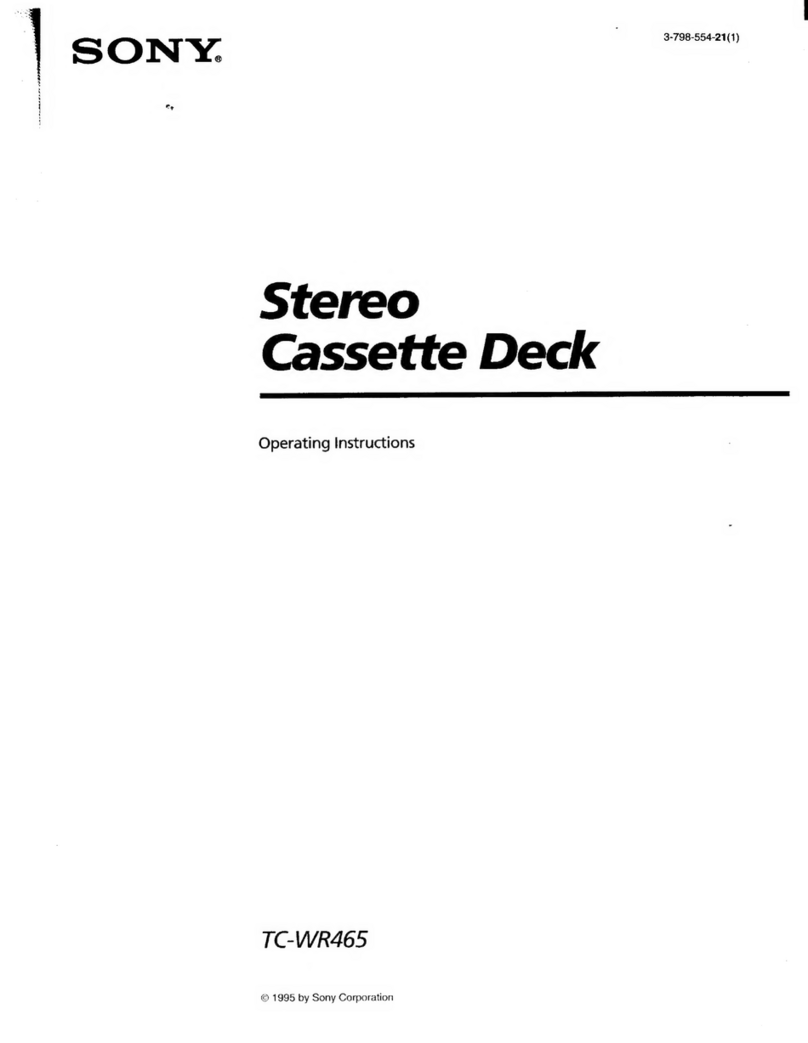 Sony TC-WR465 operating instructions