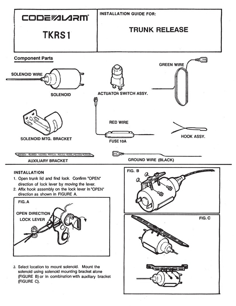 Code Alarm TKRS1 User manual