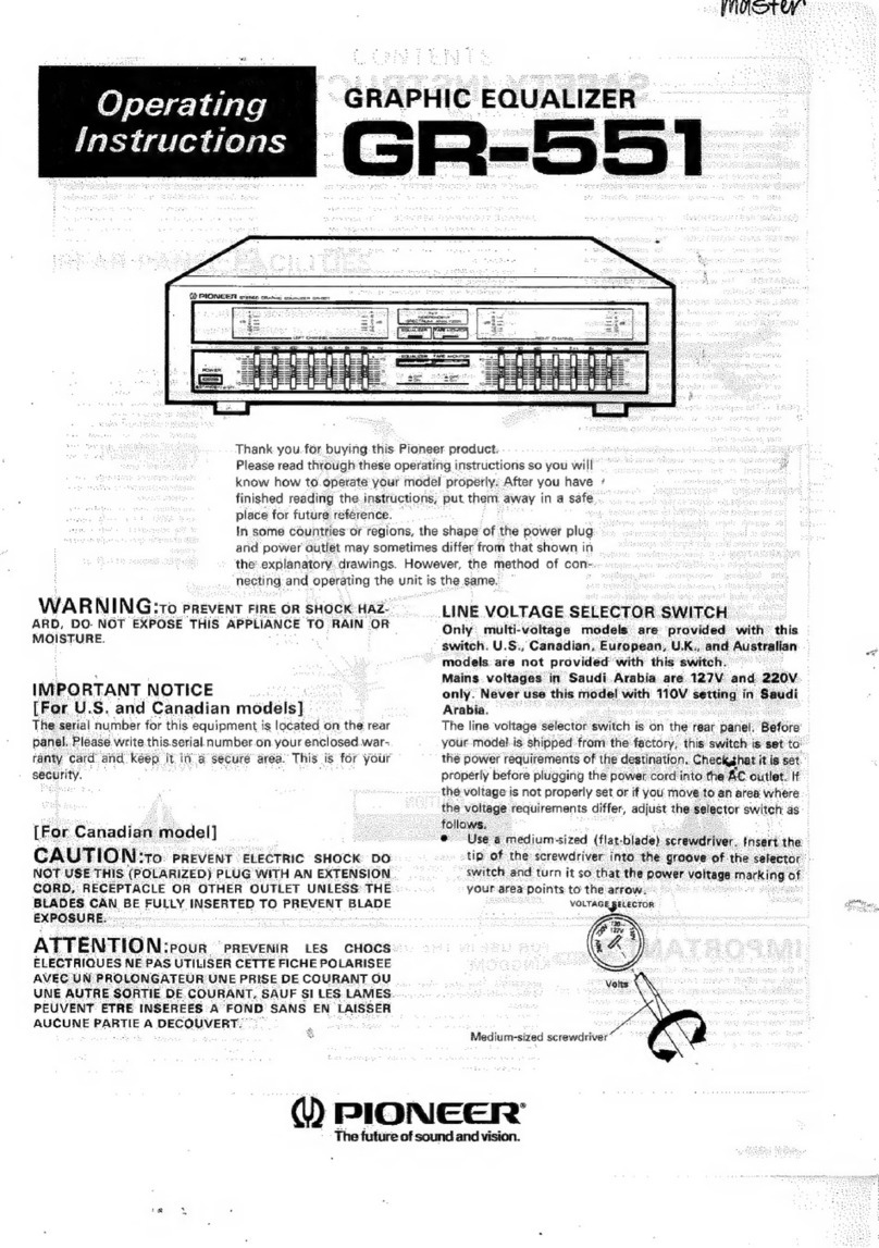 Pioneer GR-551 User manual