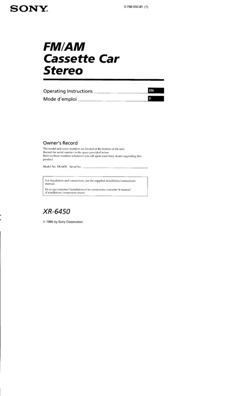 Sony XR-6450 User manual