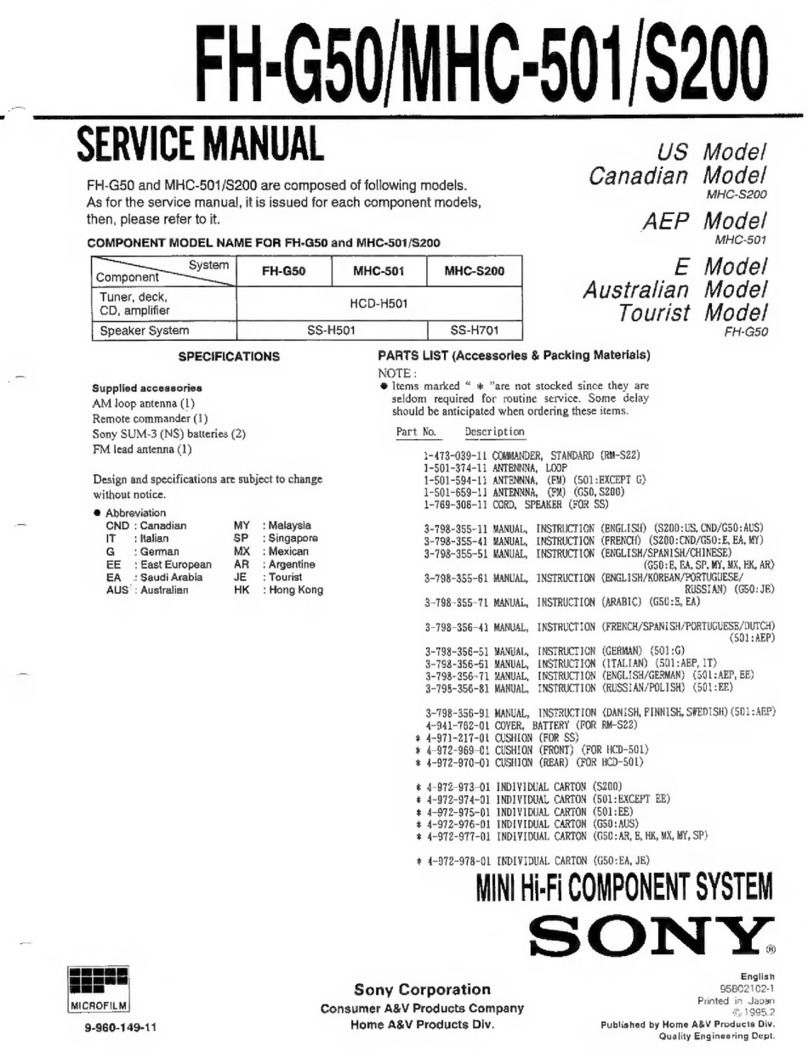 Sony FH-G50 User manual