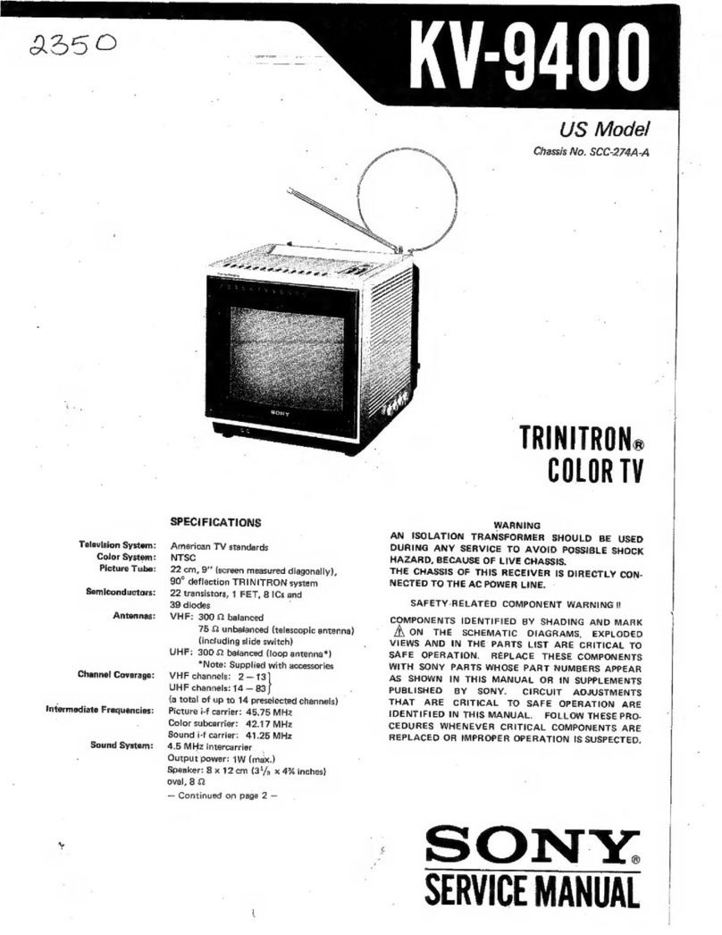 Sony TRINITRON KV-9400 User manual