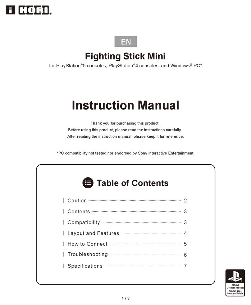 HORI Fighting Stick Mini User manual HORI Fighting Stick Mini User manual