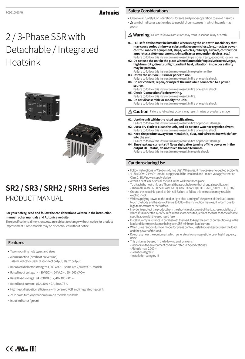 Autonics SR2 Series User manual