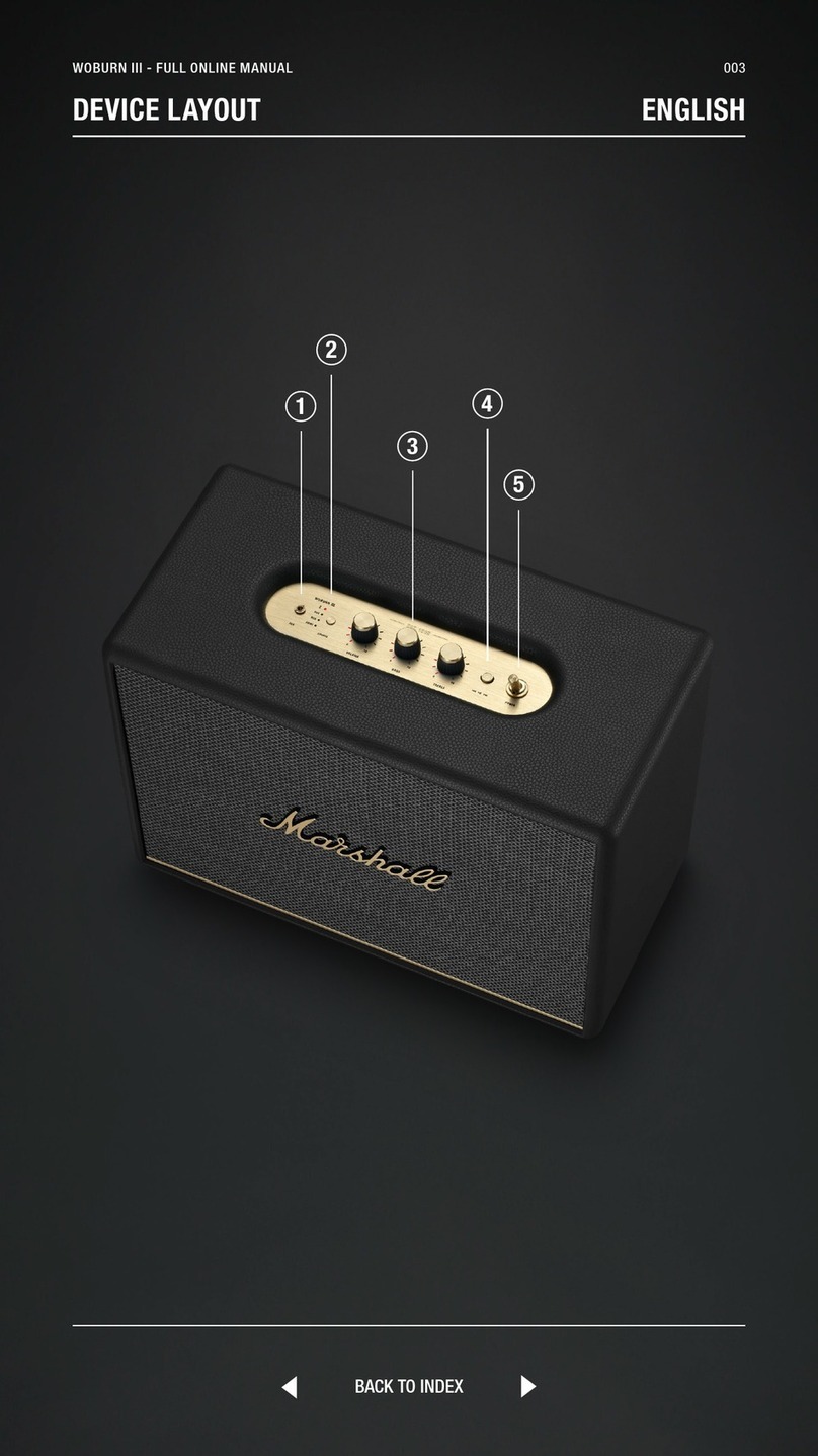 Marshall Amplification WOBURN III User manual Marshall Amplification WOBURN III User manual