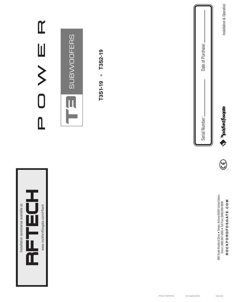 Rockford Fosgate POWER T3 User manual