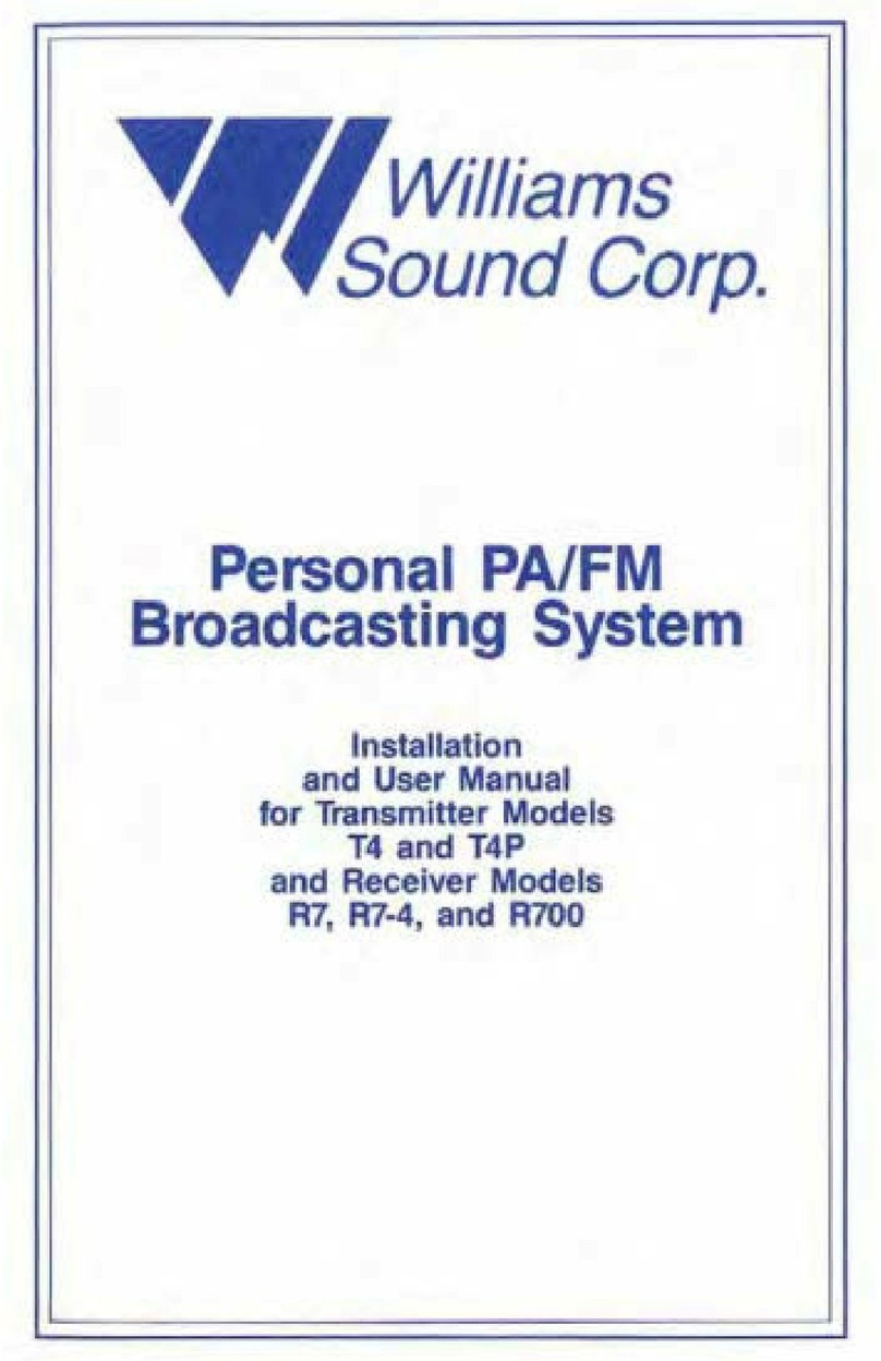 Williams Sound T4 Installation and user manual
