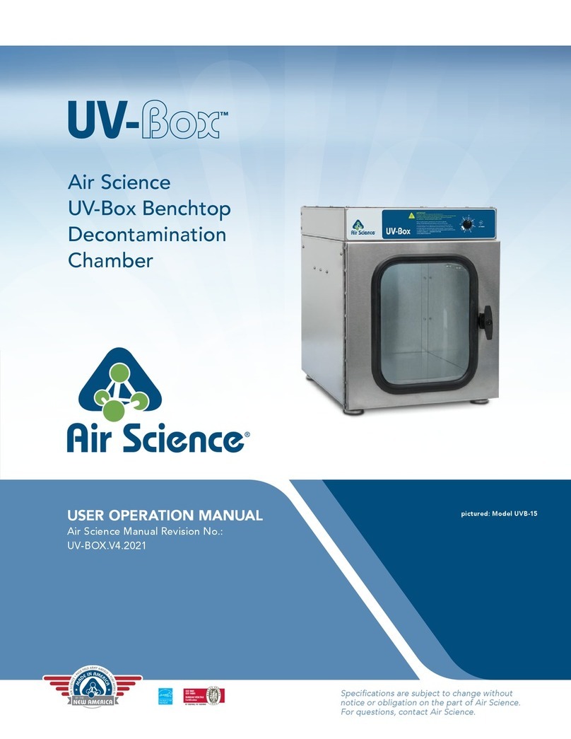 Air Science UV-BOX UVB-15 Mounting instructions