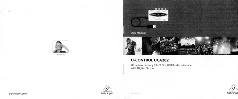 Behringer U-CONTROL UCA202 User manual