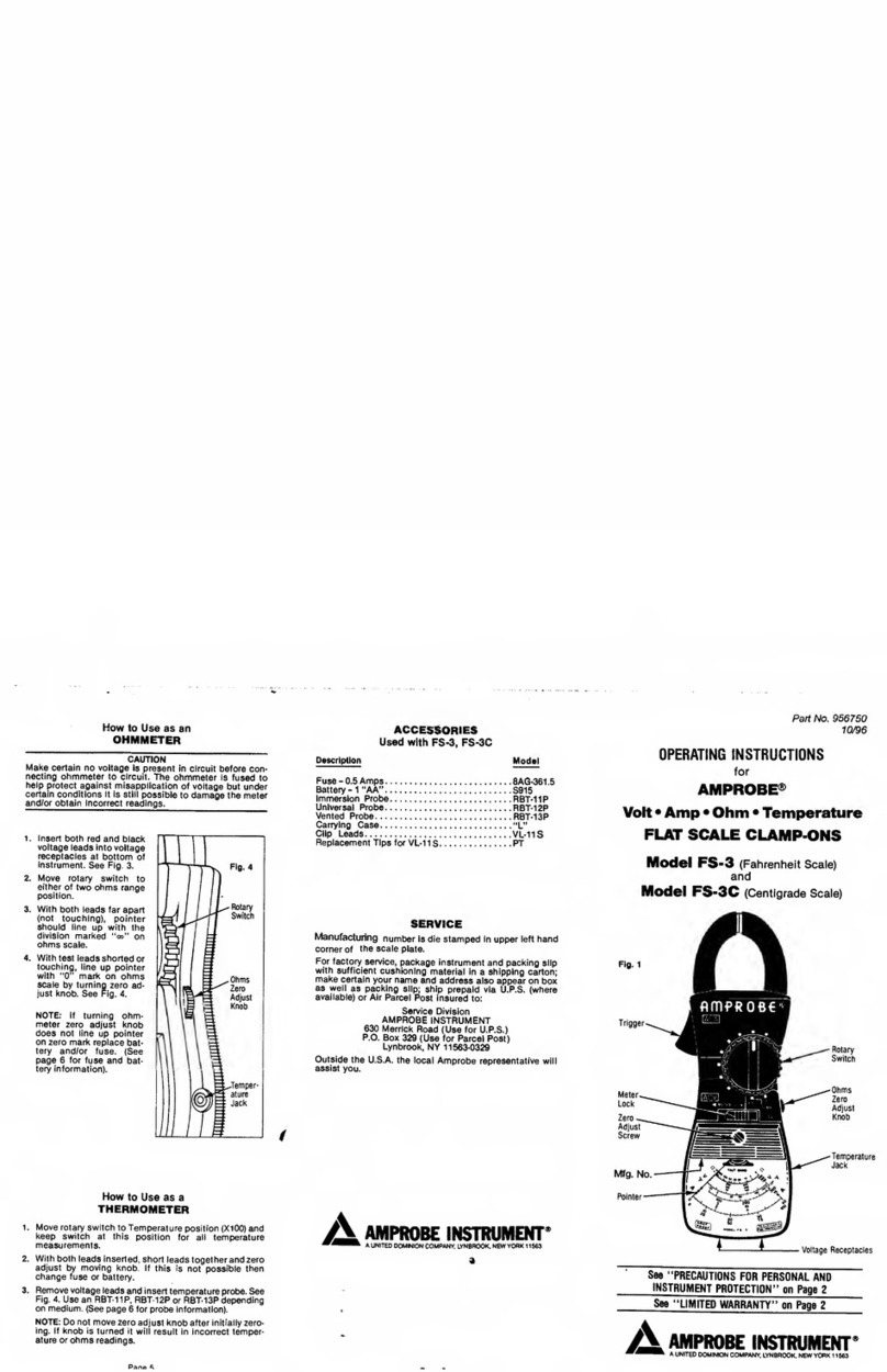 Amprobe FS-3 operating instructions