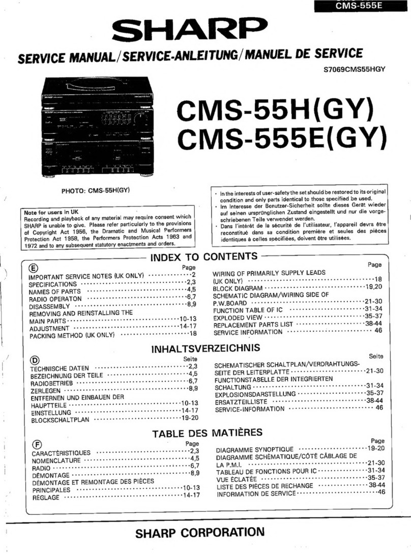 Sharp CMS-55H(GY) User manual Sharp CMS-55H(GY) User manual