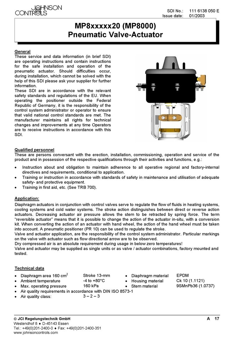 Johnson Controls MP8 20 Series manual