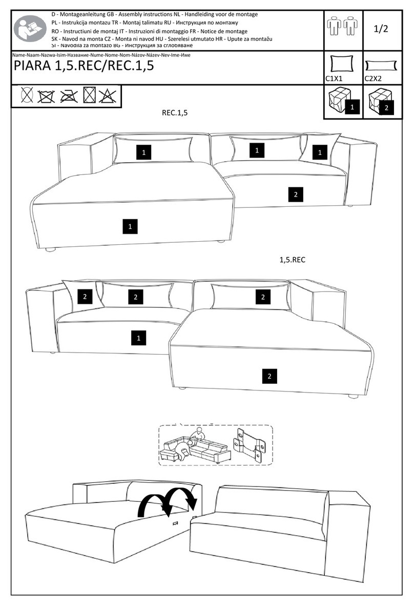 LeGer Home PIARA Sofa User manual