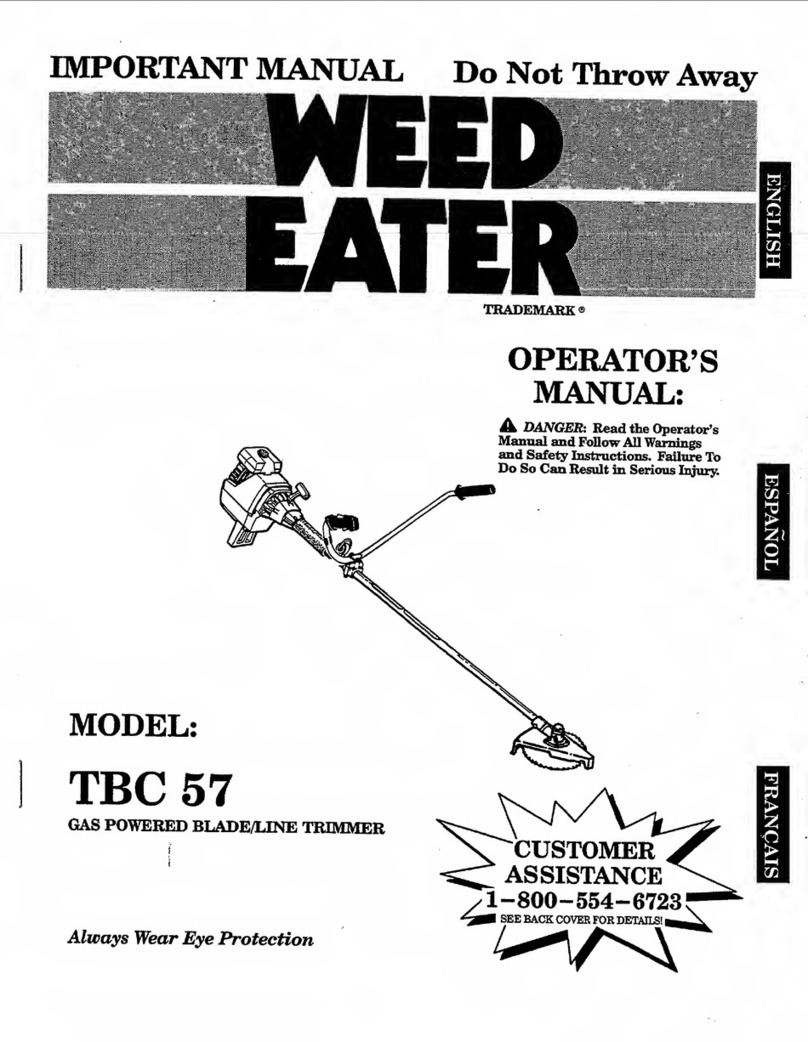 Weed Eater TBC 57 Operator's manual