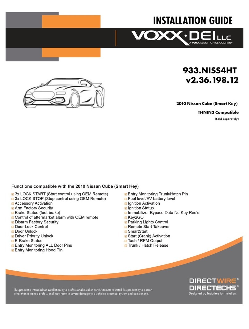 Voxx Accessories DIRECTWIRE DIRECTECHS DS3 installation guide Voxx Accessories DIRECTWIRE DIRECTECHS DS3 installation guide