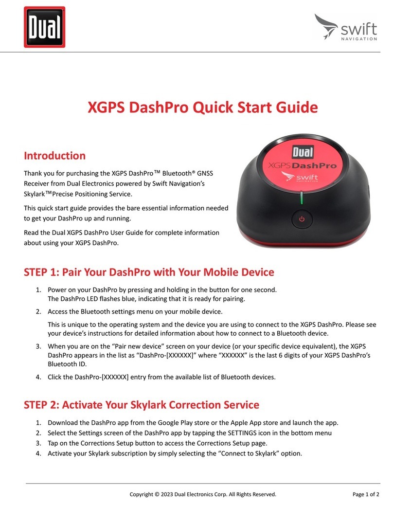 Dual swift XGPS DashPro User manual