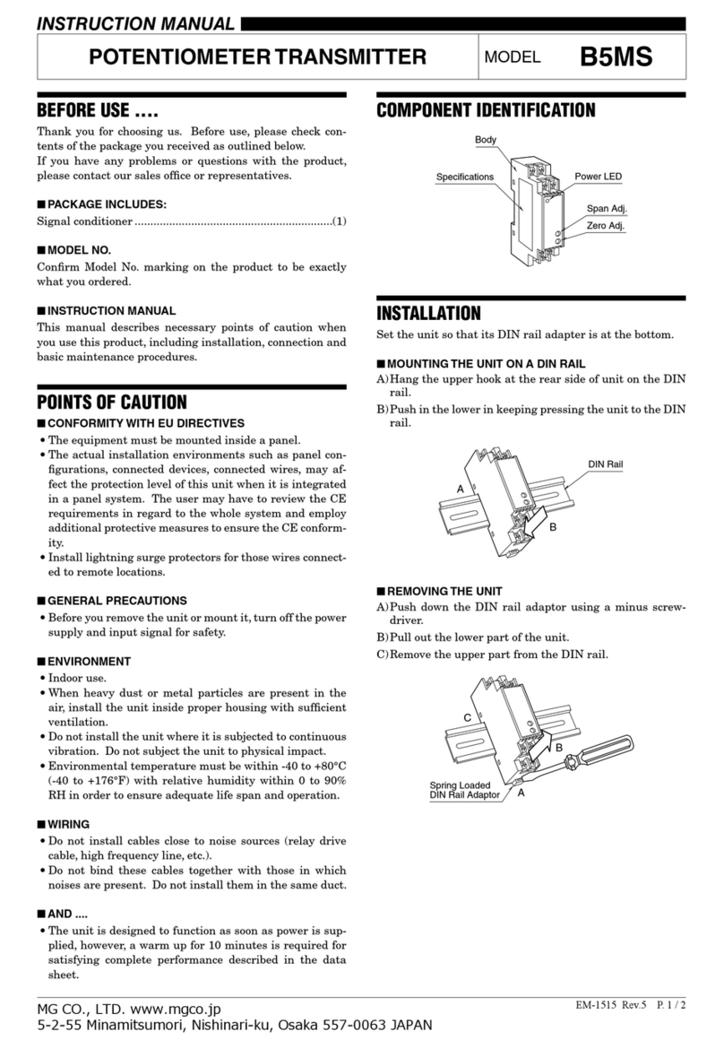 MG B5MS User manual