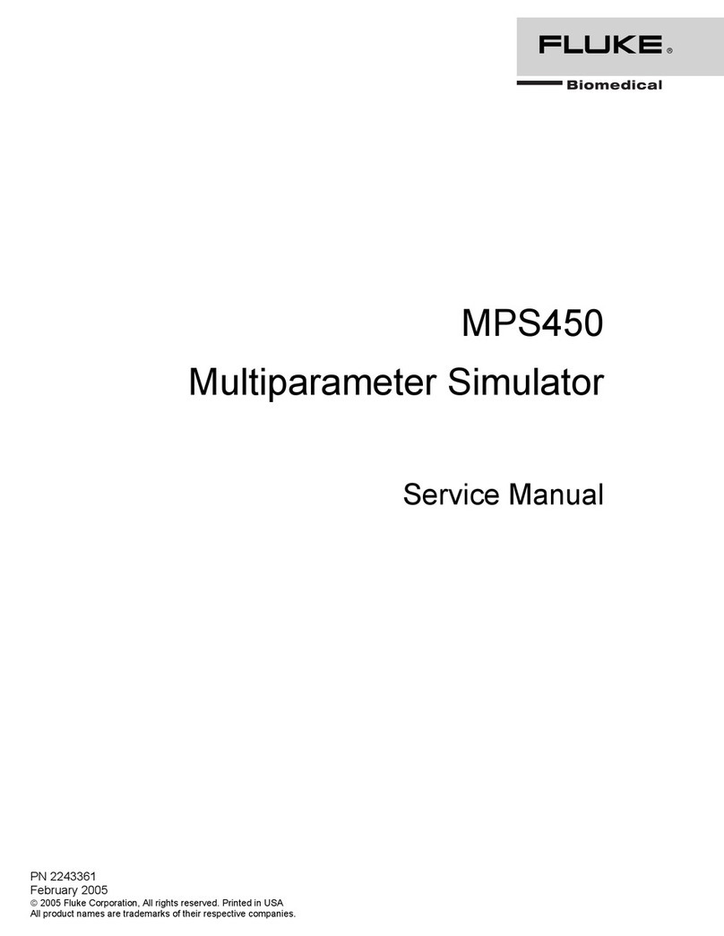 Fluke Biomedical MPS450 Operators User manual