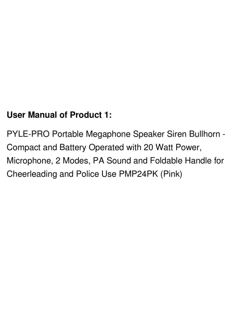 Pyle PMP21BL quick start guide