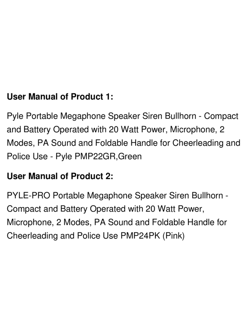 Pyle PMP20 User manual