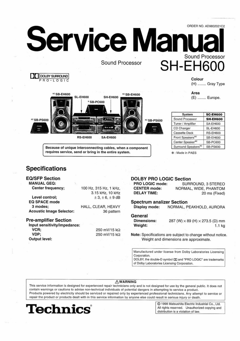 Technics SH-EH600 User manual