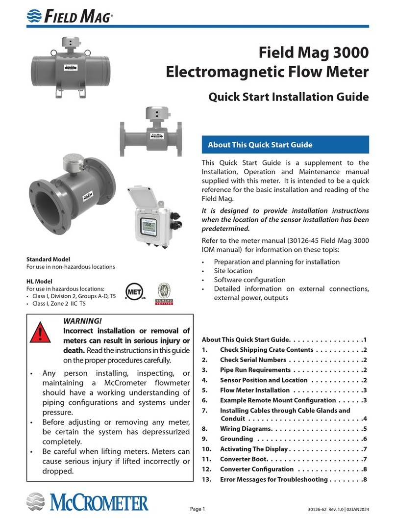 McCrometer Field Mag 3000 Quick start installation guide McCrometer Field Mag 3000 Quick start installation guide